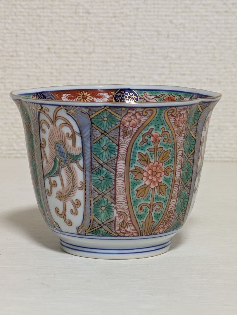 有田焼　弥左ヱ門窯　珈琲碗皿と中皿　錦山水　各5客セット　未使用美品