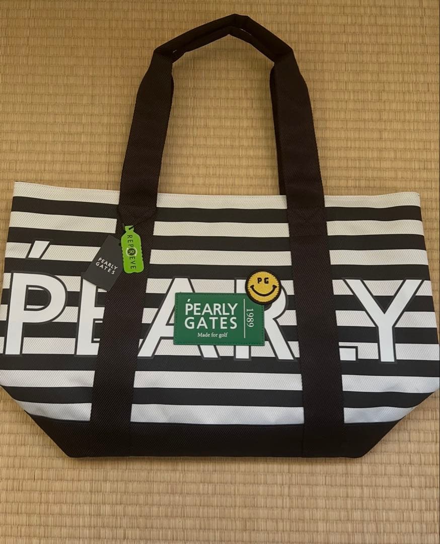 PEARLY GATES ストライプトートバッグ