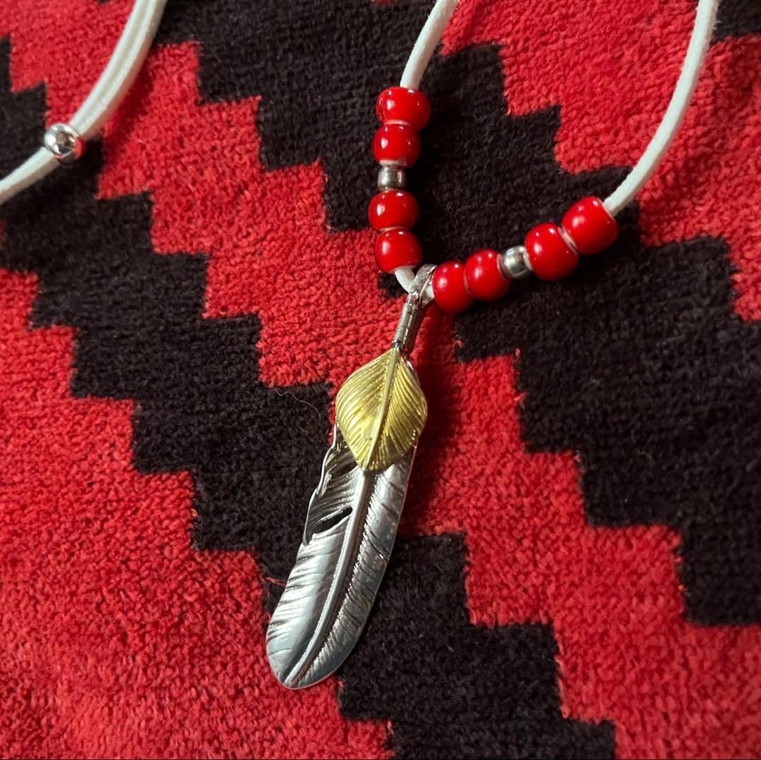 ヒ*ロ様 特大 フェザー左カスタム ネックレス キムタク仕様