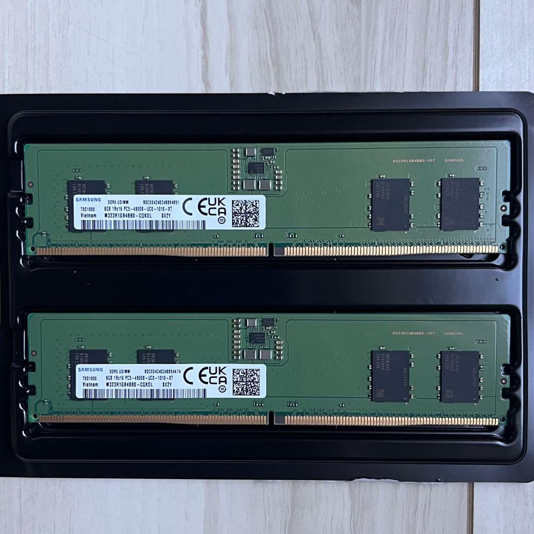 週末限定価格DDR5 8GB x2枚（16GB） デスクトップ用メモリ
