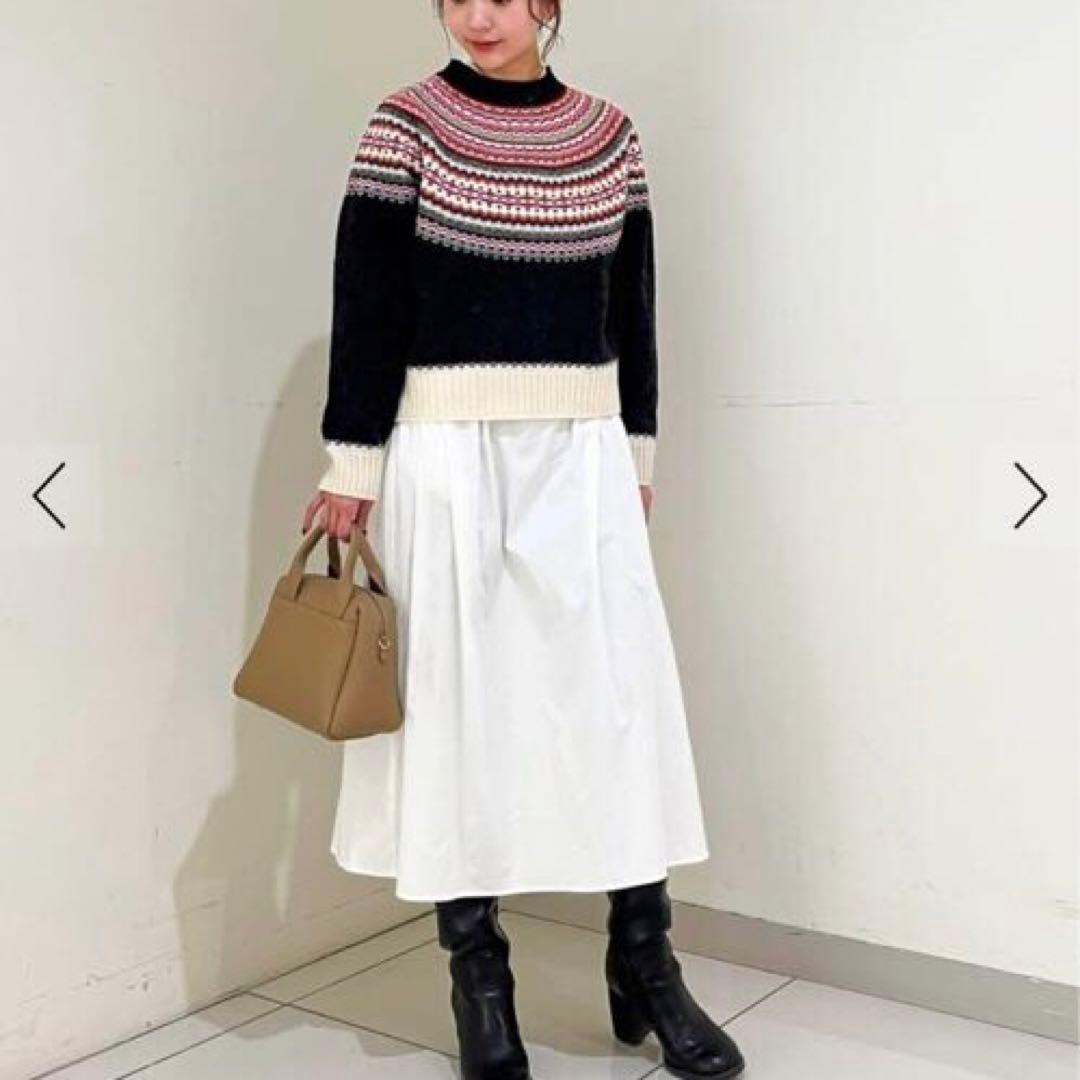 MACPHEE マカフィー ホールガーメントジャカード クルーネックプルオーバー