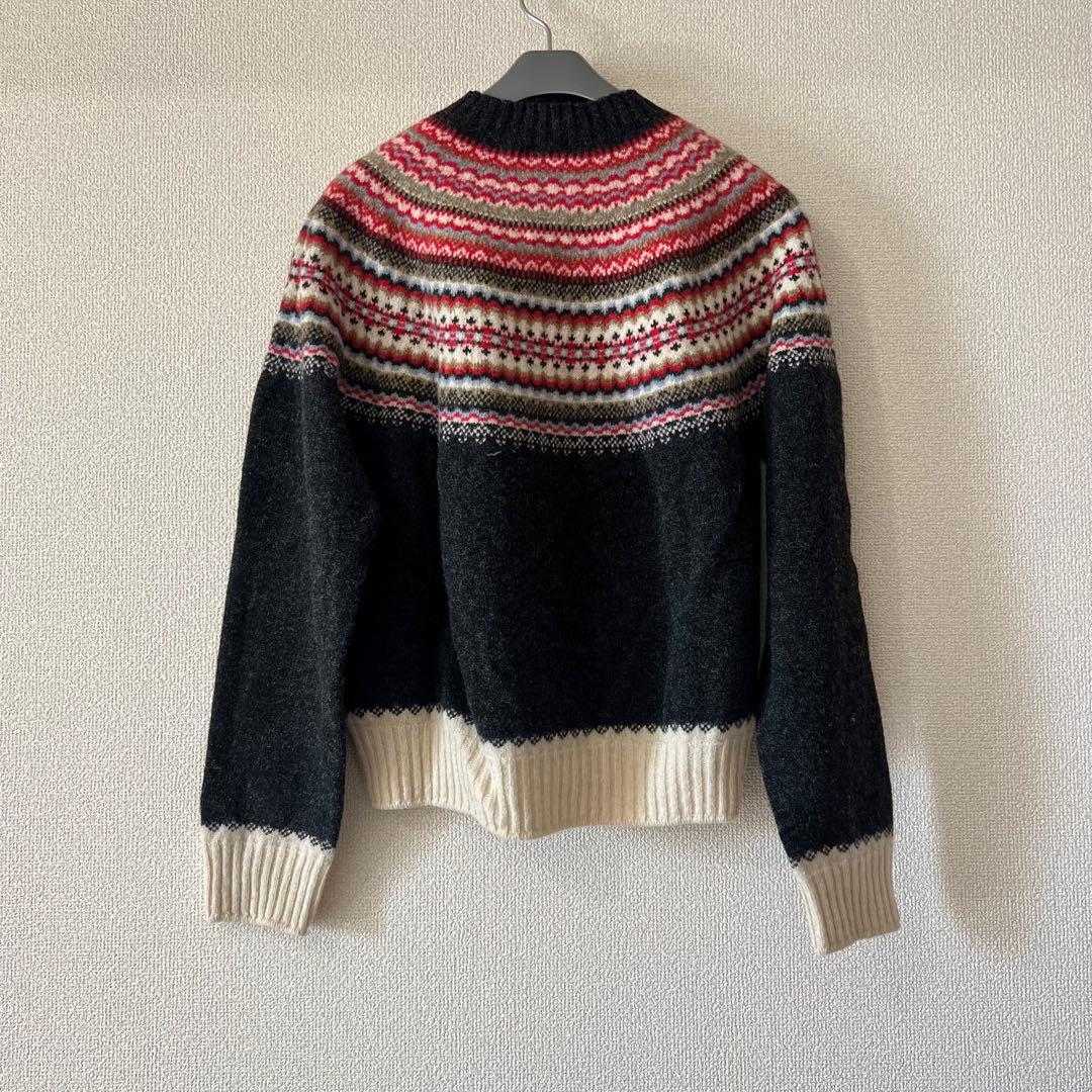 MACPHEE マカフィー ホールガーメントジャカード クルーネックプルオーバー