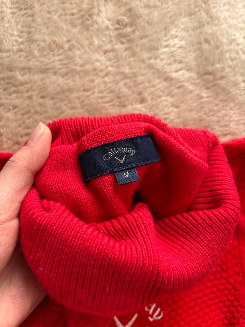 Callaway 赤 、ネイビータートルネック セーター２枚セット