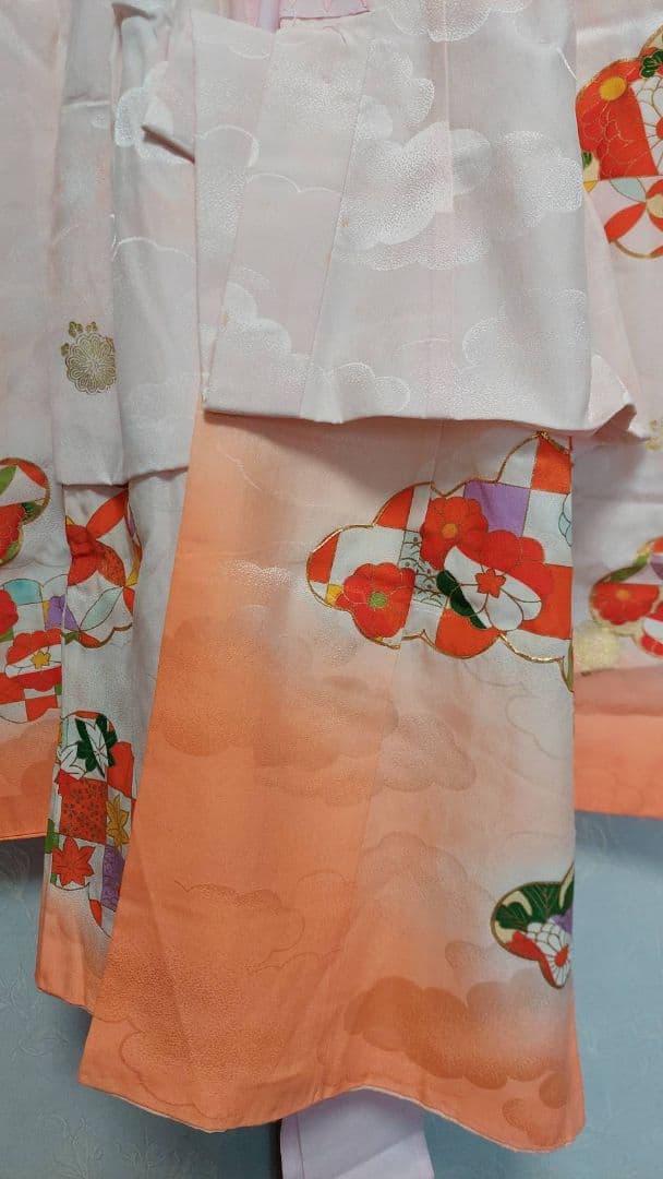 こちまる品です。NA643子供着物 正絹 七五三 お正月 着丈86裄丈45