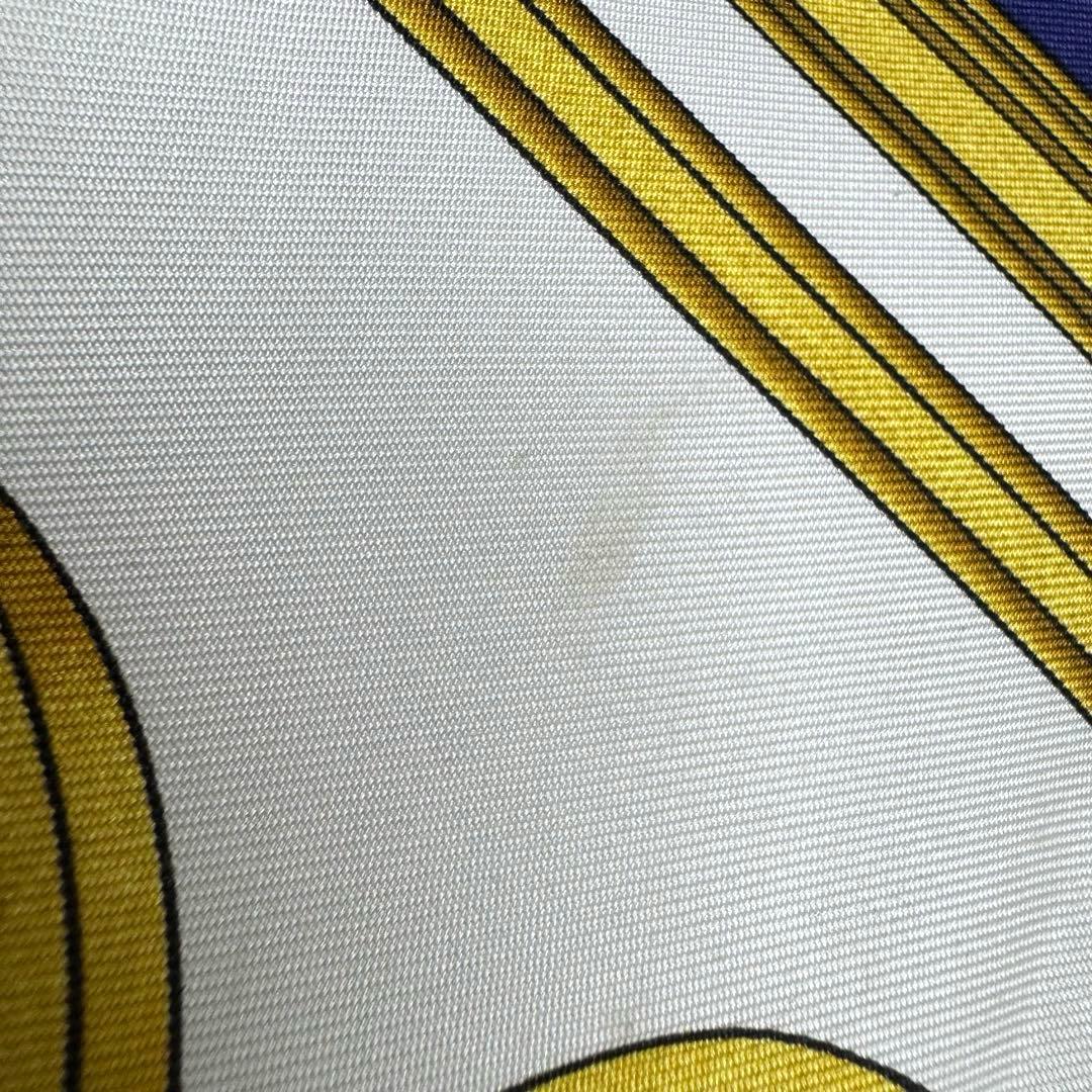 エルメス　カレ90 チュイルリー公園　ブルー　ゴールド