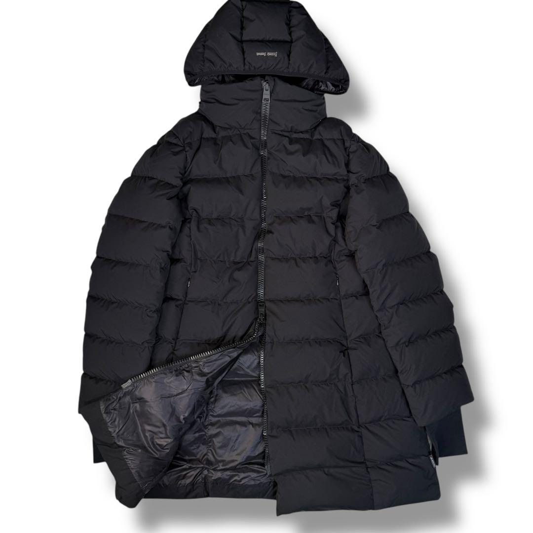 HERNO ラミナー ゴアテックス Aシェイプ フレア ダウンコート 48 黒