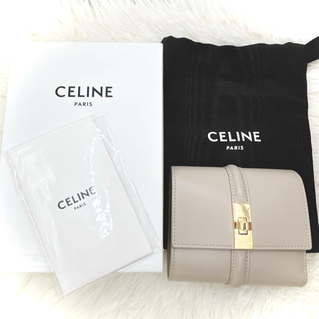 極美品✨CELINE スモールトリフォールドウォレット16 （セーズ）折り財布