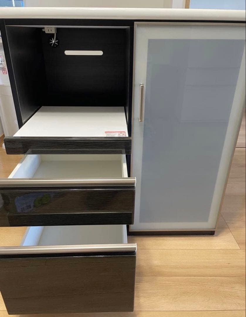 ニトリ　キッチンボード　食器棚　レンジ台　Ｎポスティア 90BK