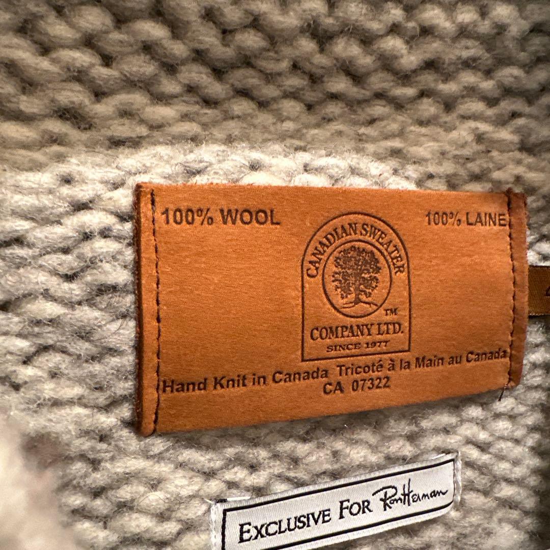 希少ロンハーマン CANADIAN SWEATER 100%ウール カーディガン