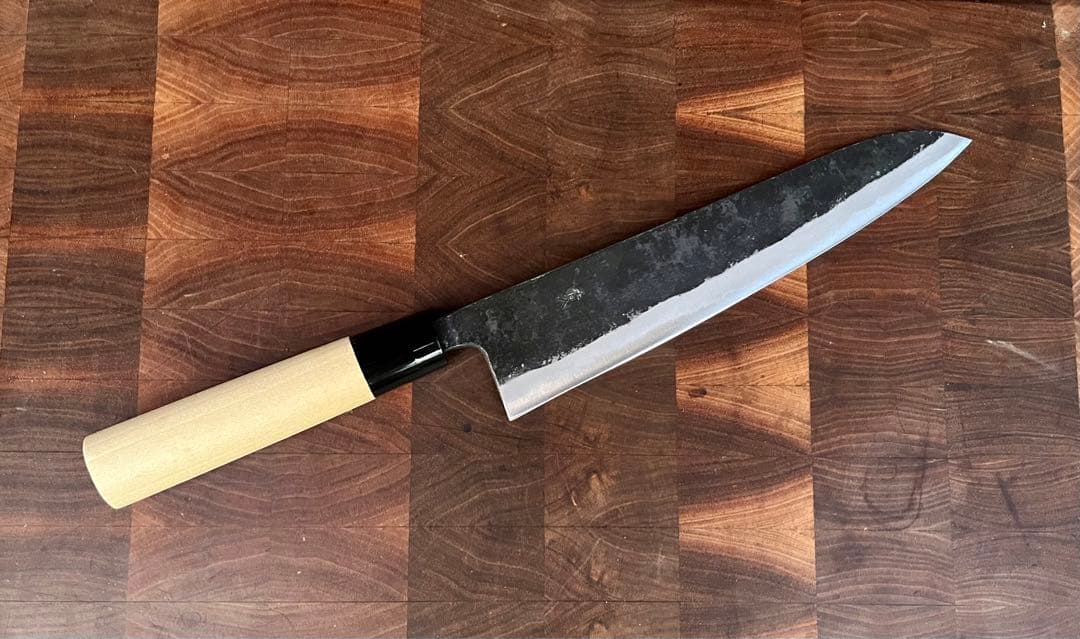 土佐打刃物　青2 和　牛刀　210mm 7寸　包丁　黒打ち　手打　未使用　青紙