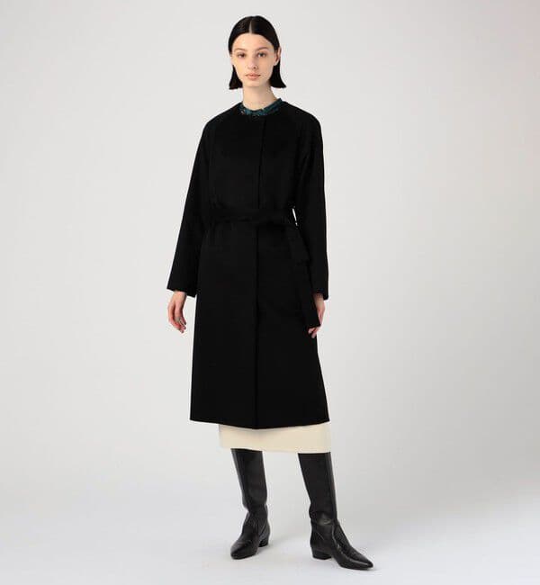 【美品】TOMORROWLAND ピュアカシミア100%コート黒 size 36