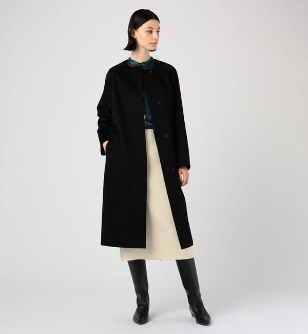 【美品】TOMORROWLAND ピュアカシミア100%コート黒 size 36