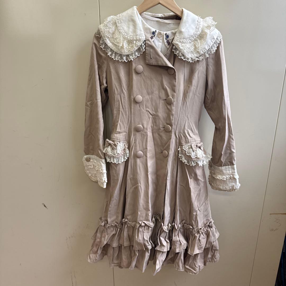 メアリーマグダレン　シャルロットコートワンピース　カフェオレ