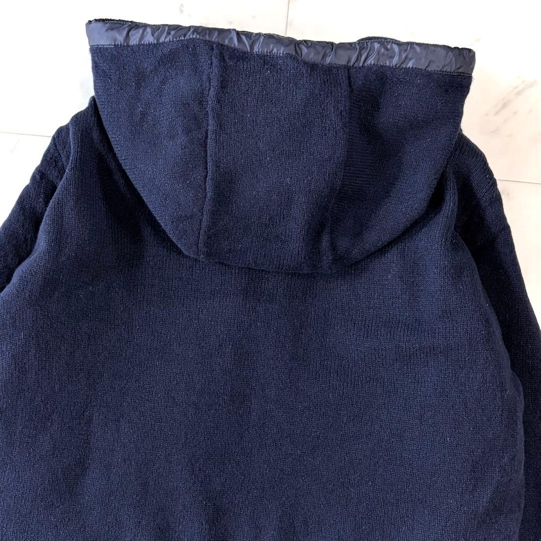 美品 マッキントッシュフィロソフィー 異素材切替 中綿ジャケット ニットパーカー