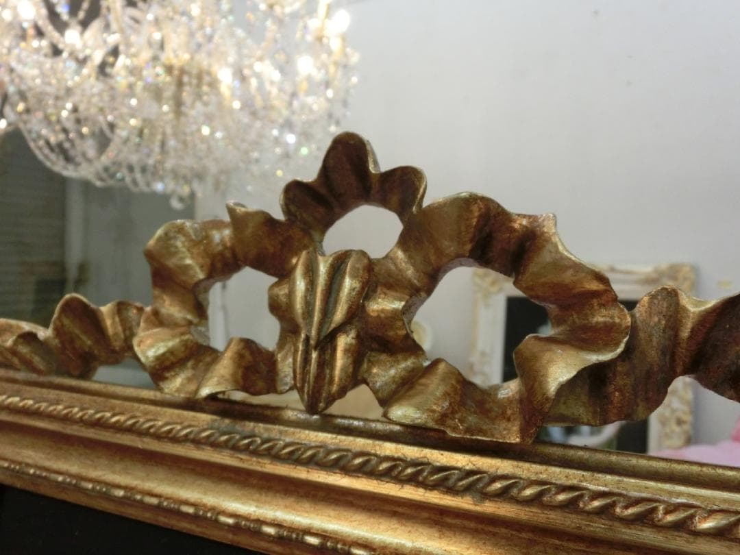 ロココ調　アンティークゴールドフレーム　マリーアントワネット　額絵　ブルードレス