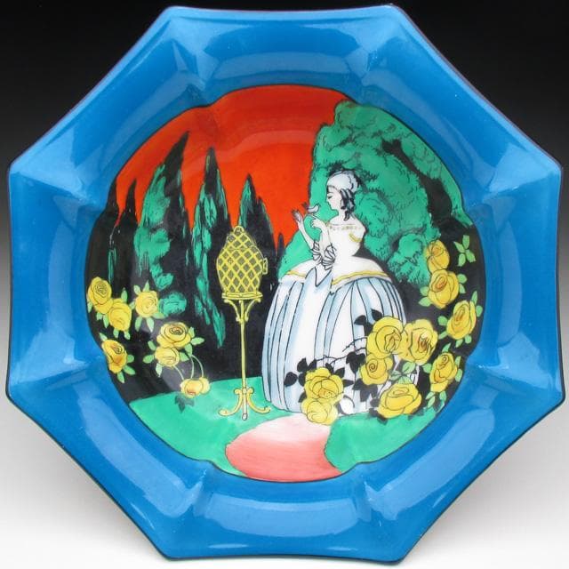 オールドノリタケ ストローリングレディ 多角ボウル 20cm