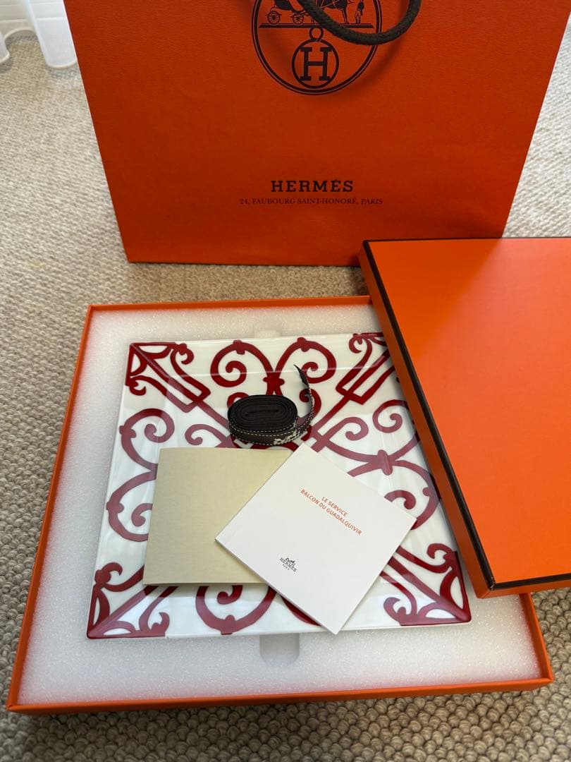 HERMES ガダルキヴィールスクエア1.9.5センチ多用皿超美品