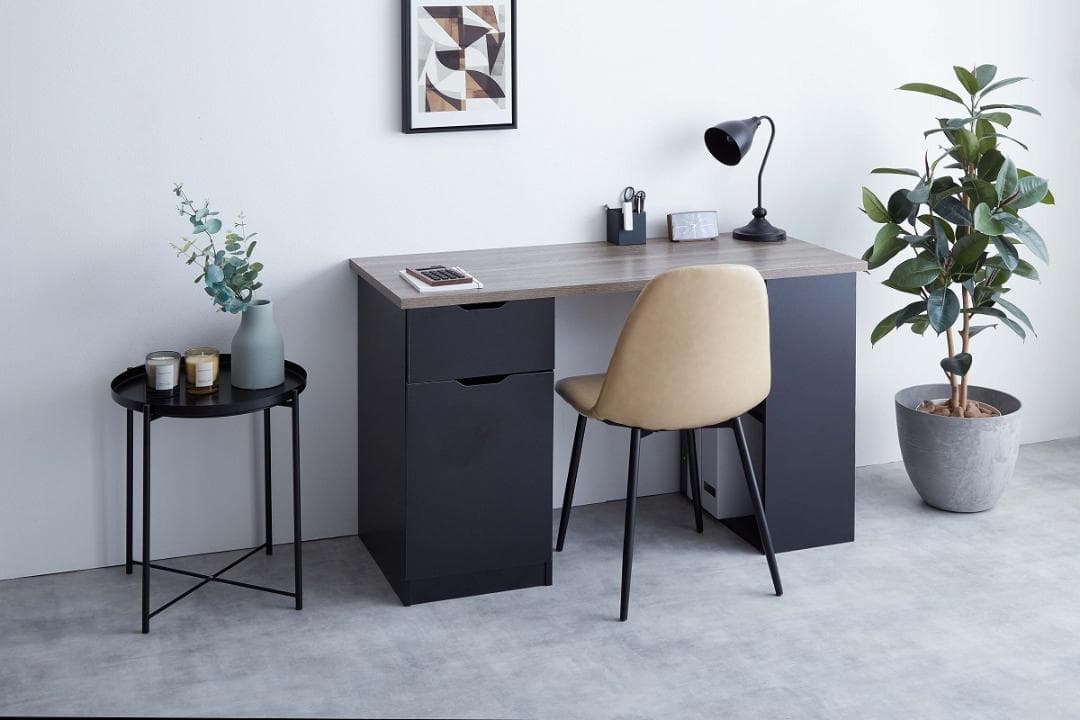 《新品・送料無料》【幅120cm】Ella 収納付きデスク