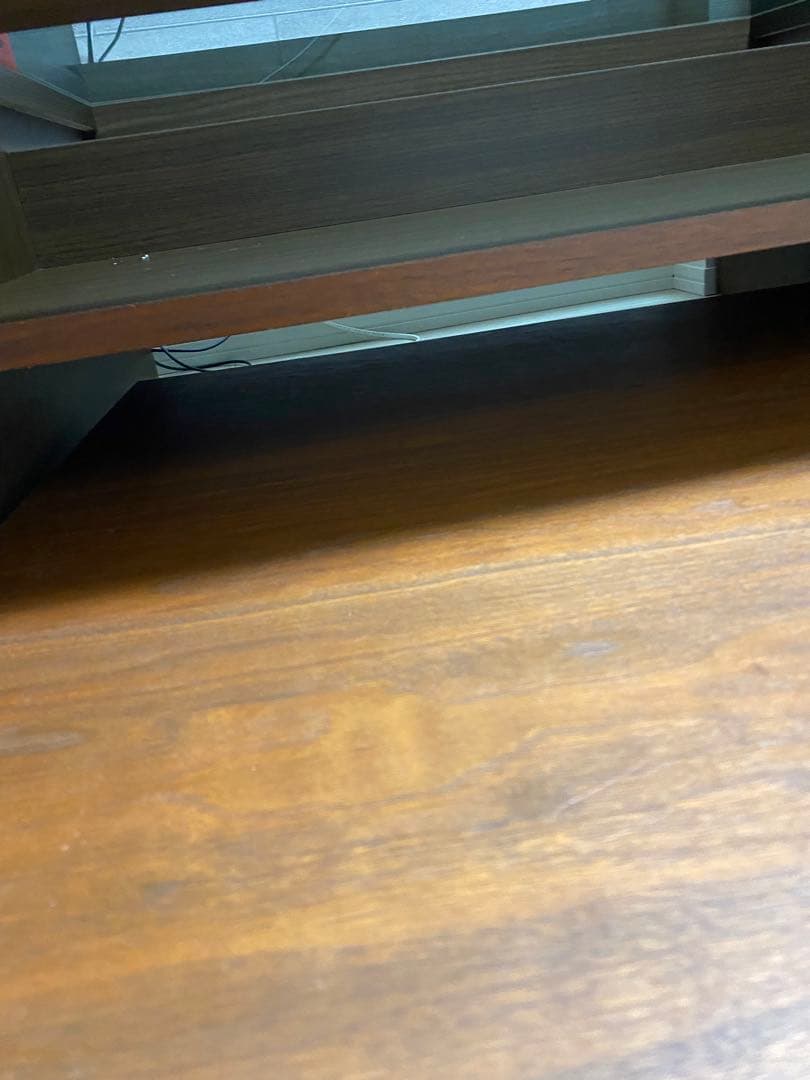 センターテーブル ウォールナット ガラス 木製ローテーブル ブラック