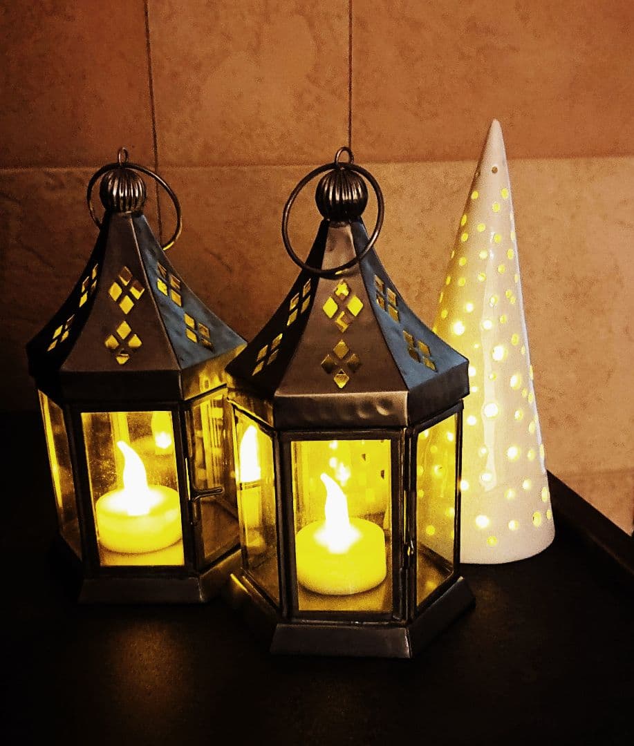 ACTUS アクタス シルバーランタンホルダー 2個セット 展示品 中古品