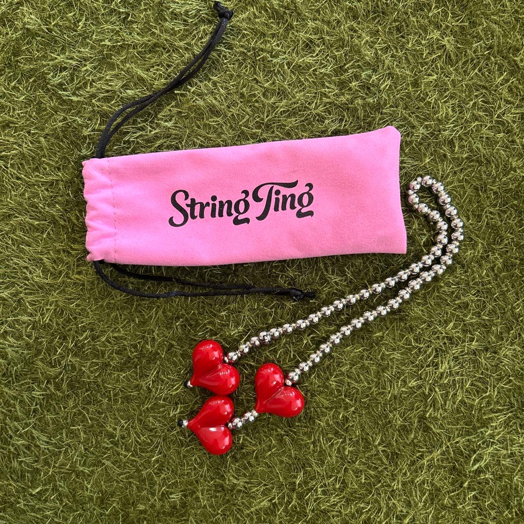 String Ting ハート型バッグチャーム☆美品