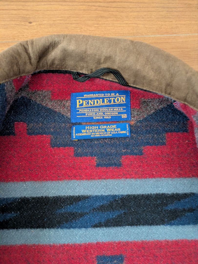 Pendleton 幾何学模様ウールジャケット M　(日本サイズXLくらい)