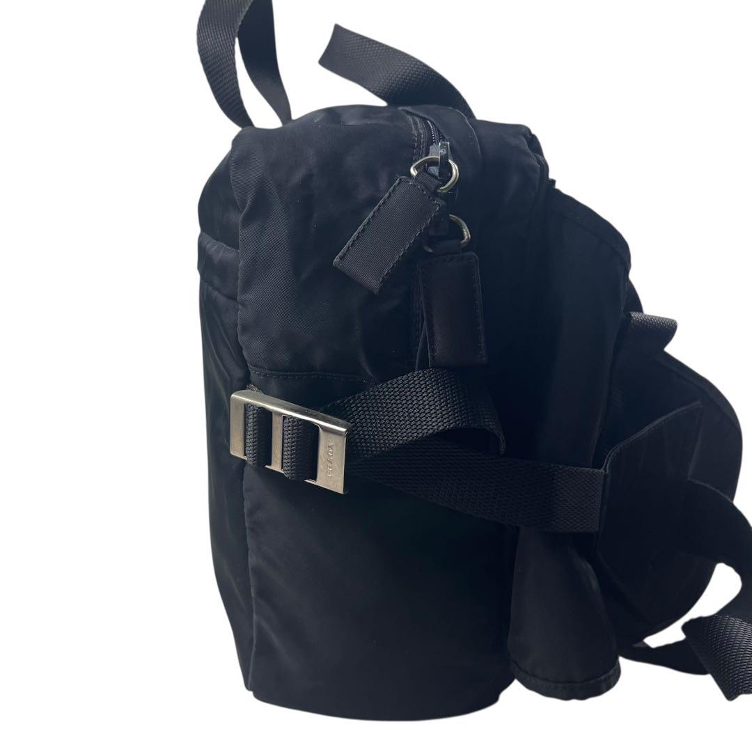 希少 PRADA 3WAY ウエストバッグ リュック ナイロン ボディ ブラック
