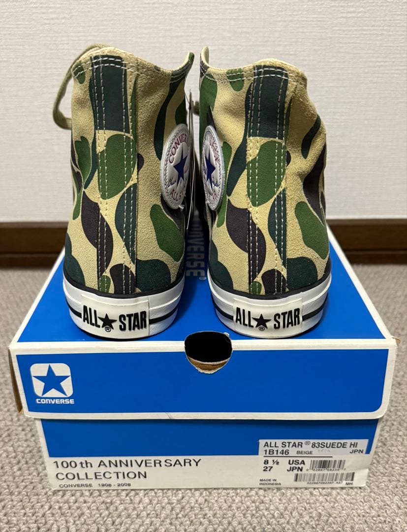 N*s様 コンバース100周年記念 オールスター83カモスウェード デッドストッ