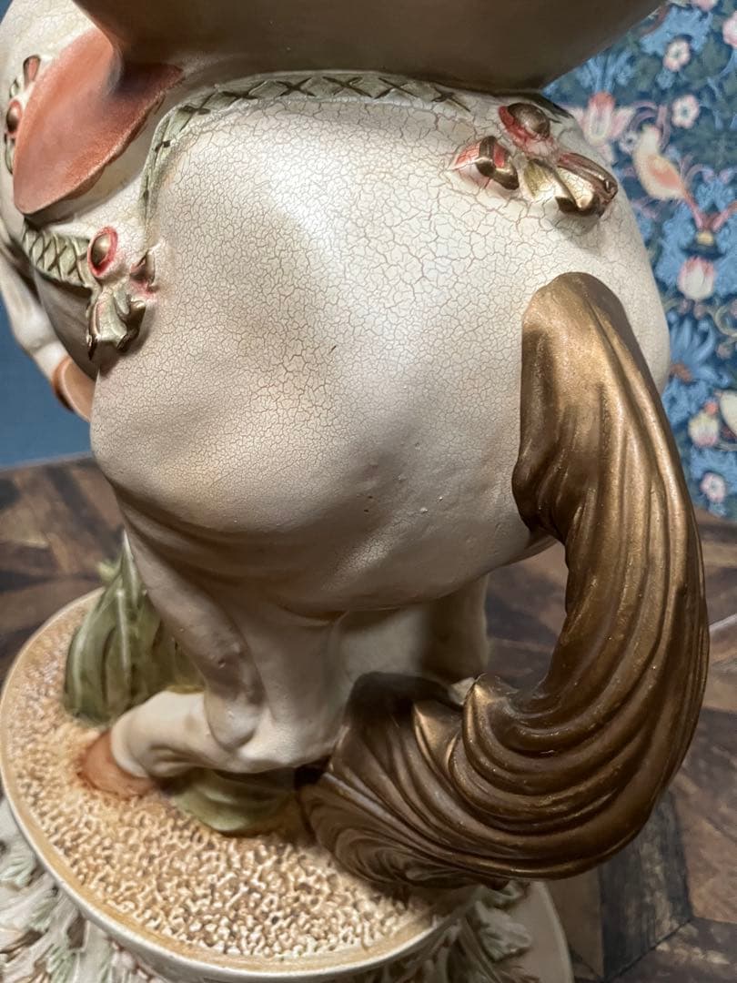 花台 アンティーク 馬 ロココ調 イタリア製　インテリア フラワースタンド