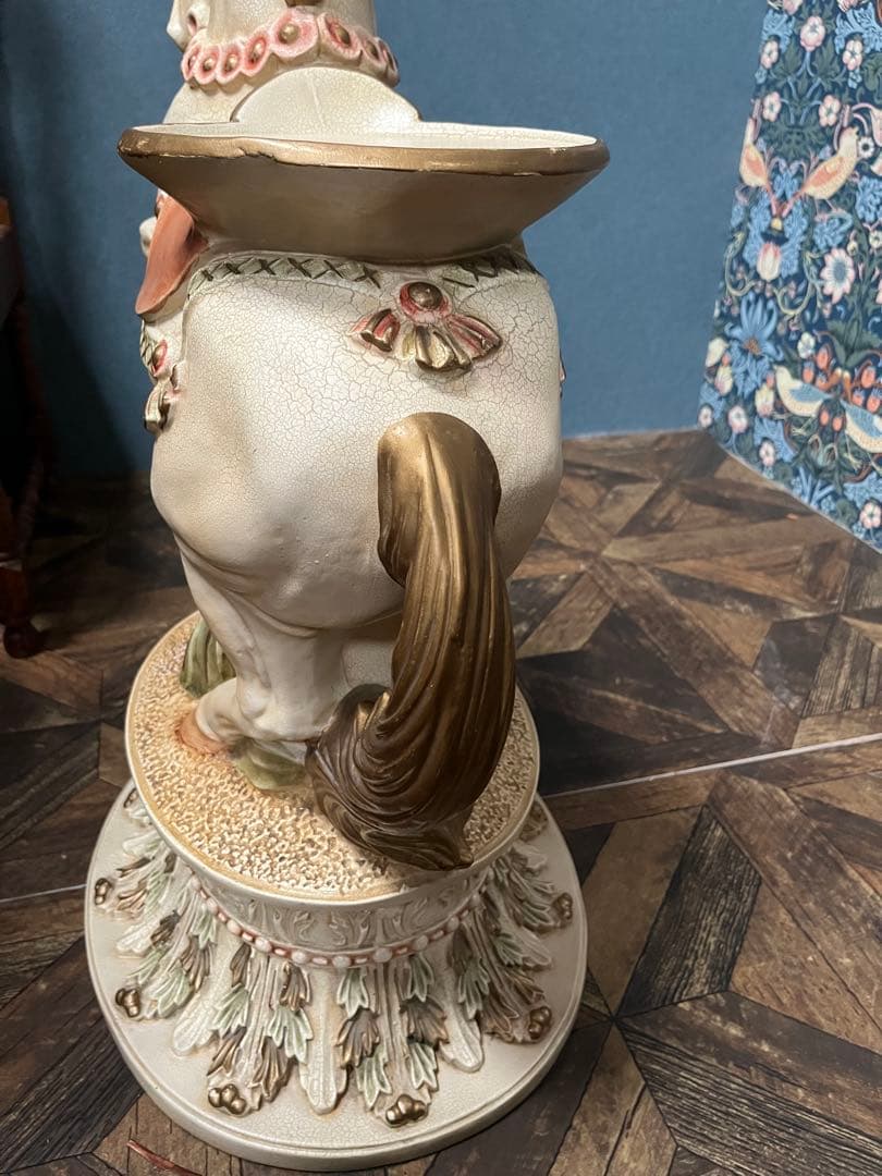 花台 アンティーク 馬 ロココ調 イタリア製　インテリア フラワースタンド