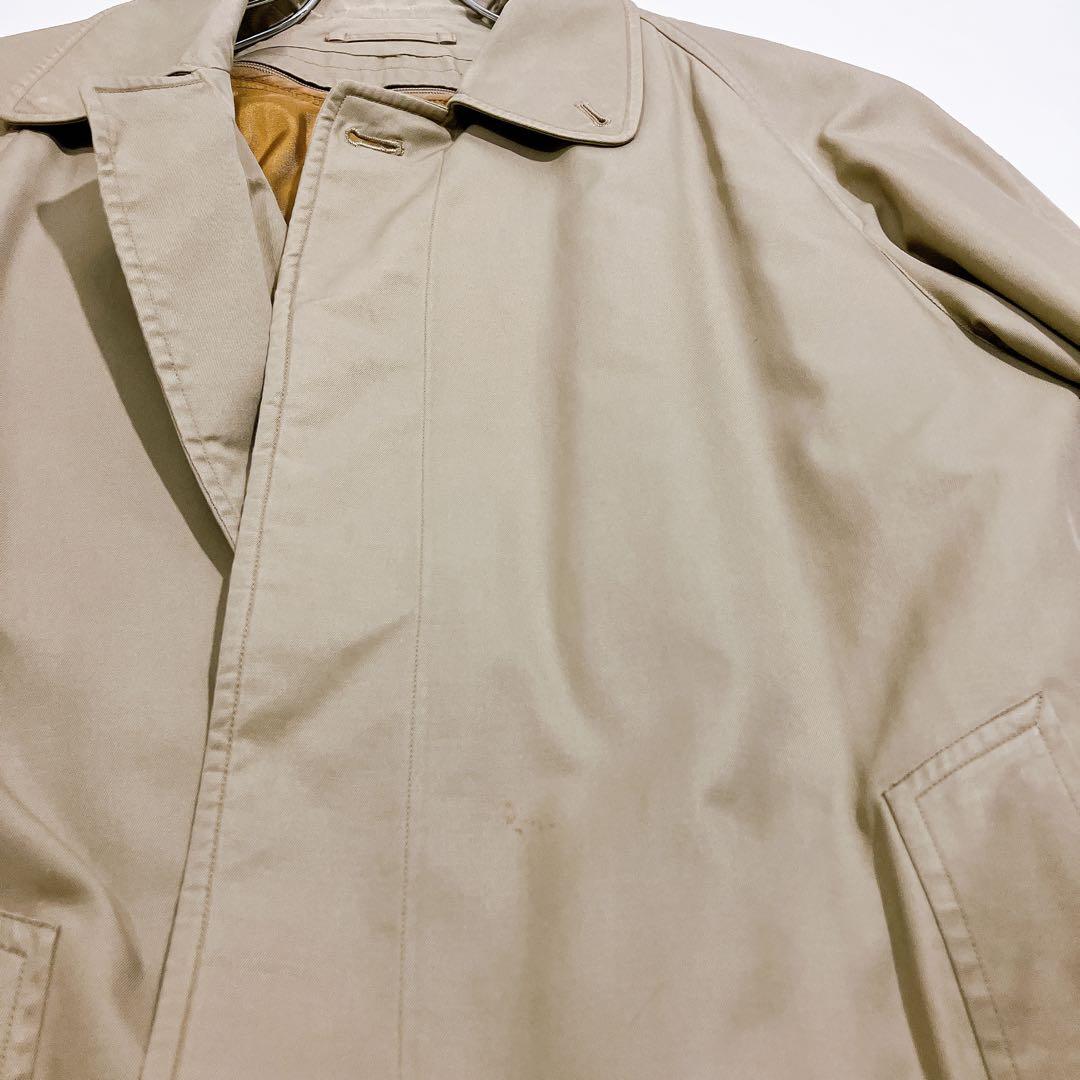 【逸品】バーバリーズ　ステンカラーコート　ハニーベージュ　ライナー付　XL相当