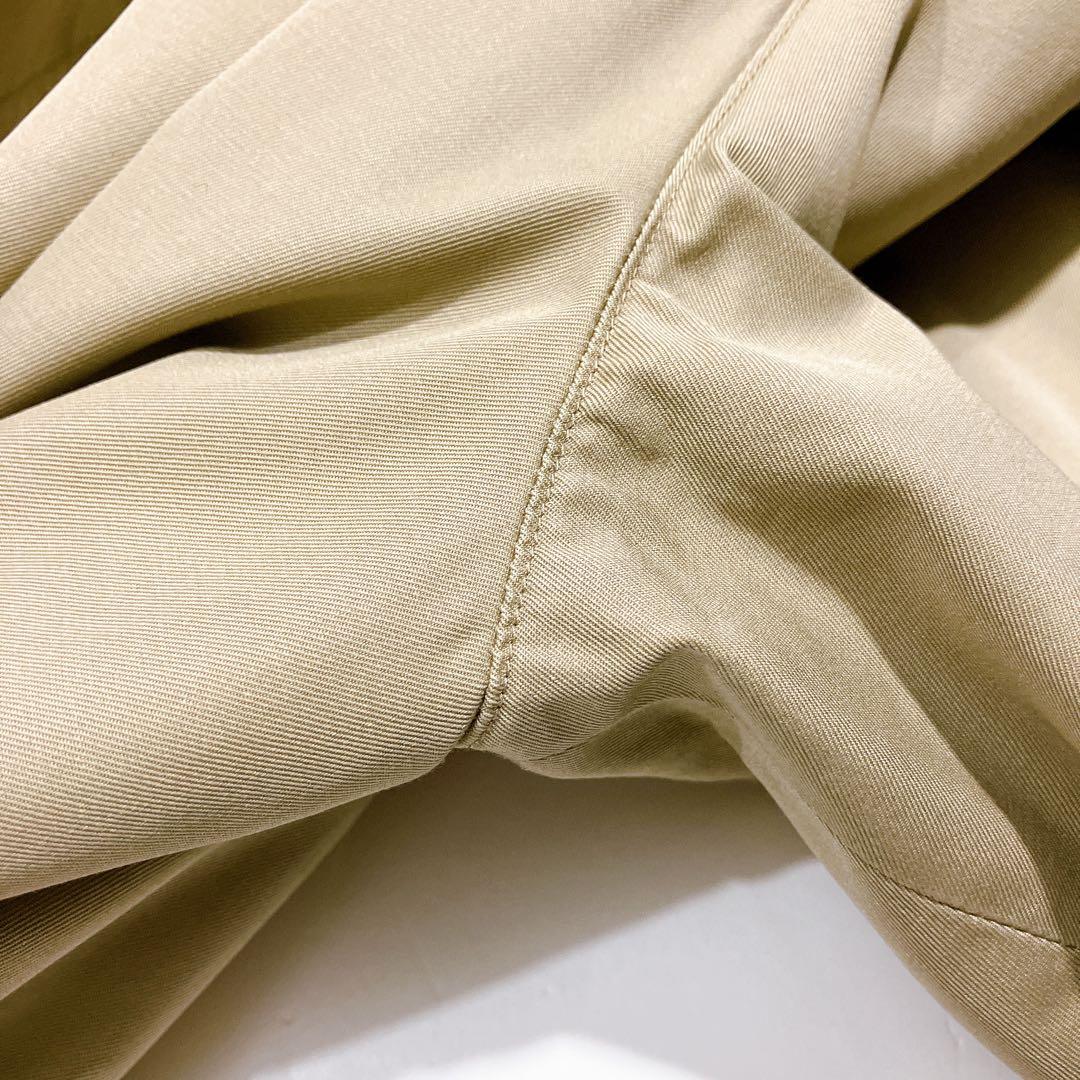 【逸品】バーバリーズ　ステンカラーコート　ハニーベージュ　ライナー付　XL相当