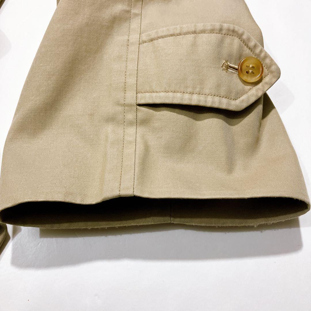 【逸品】バーバリーズ　ステンカラーコート　ハニーベージュ　ライナー付　XL相当