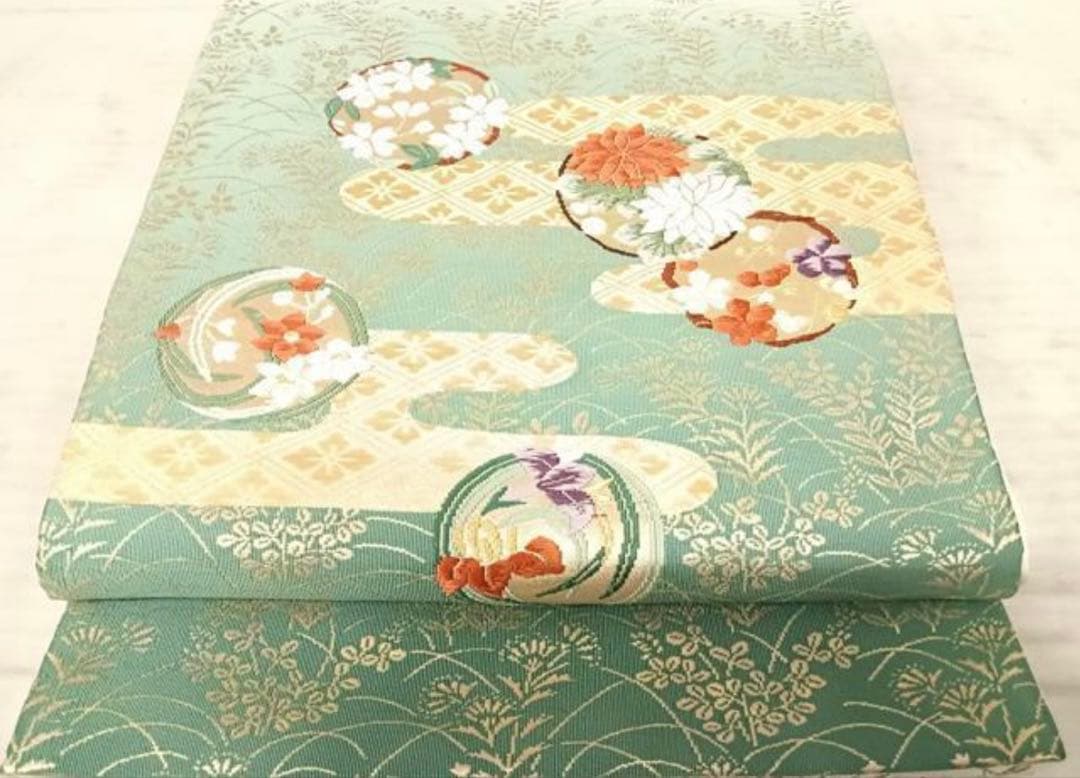 振袖 フルセット6点サイズM〜Ｌ絞り　熨斗吉祥花鳥蝶文　金銀彩　正絹