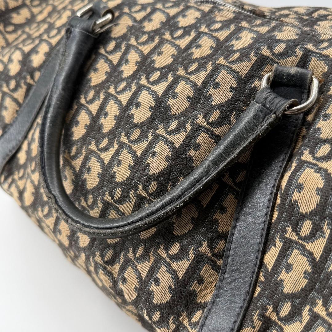 15420✨良品✨クリスチャンディオール トロッター柄 ボストンバッグ 大