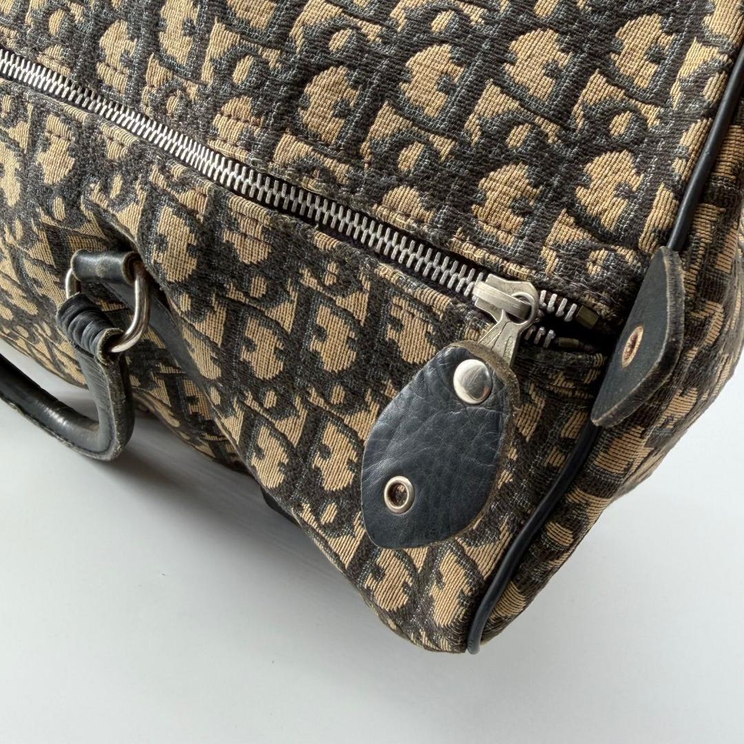 15420✨良品✨クリスチャンディオール トロッター柄 ボストンバッグ 大