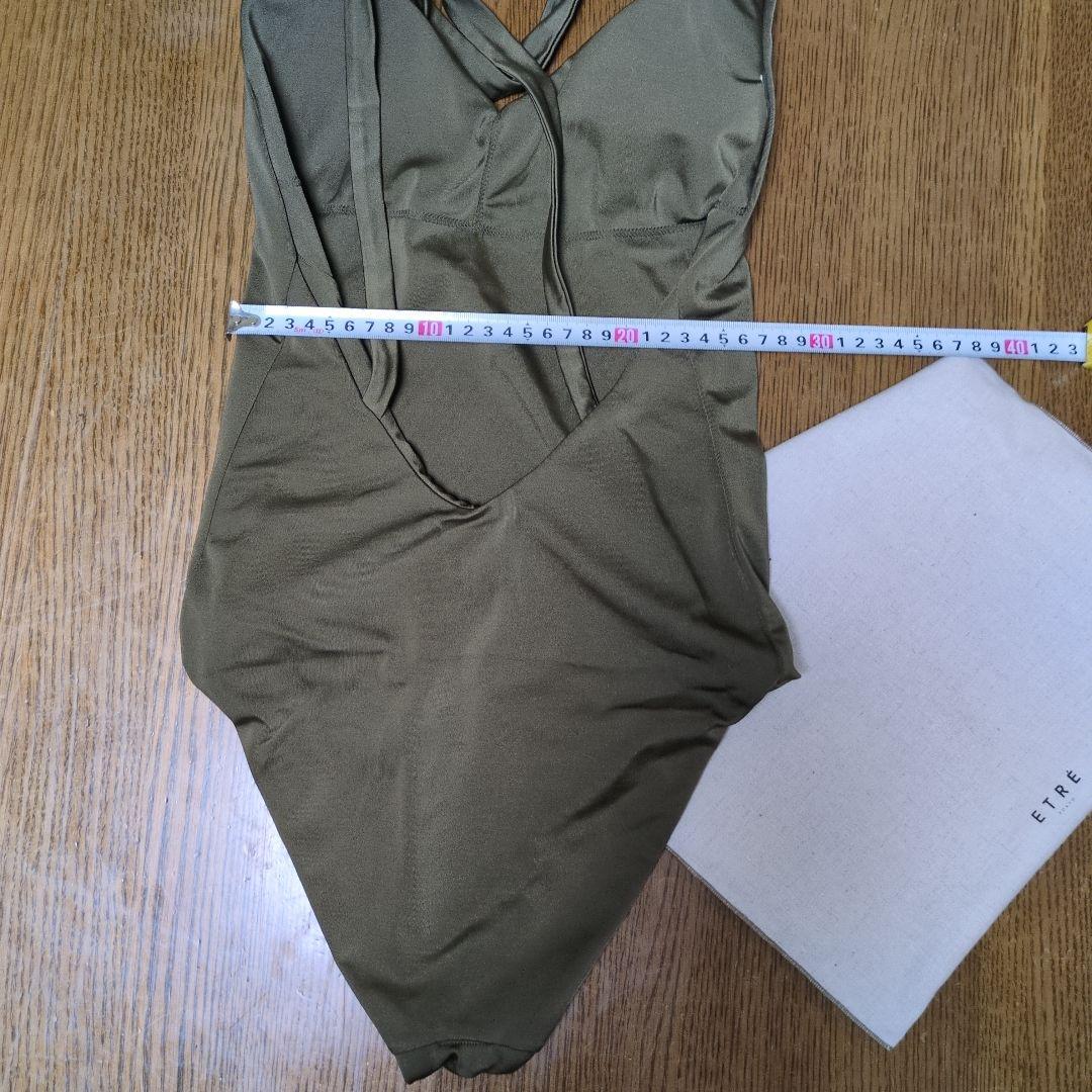 ETRE TOKYO ワンピース水着 M オリーブ　封筒型ポーチつき