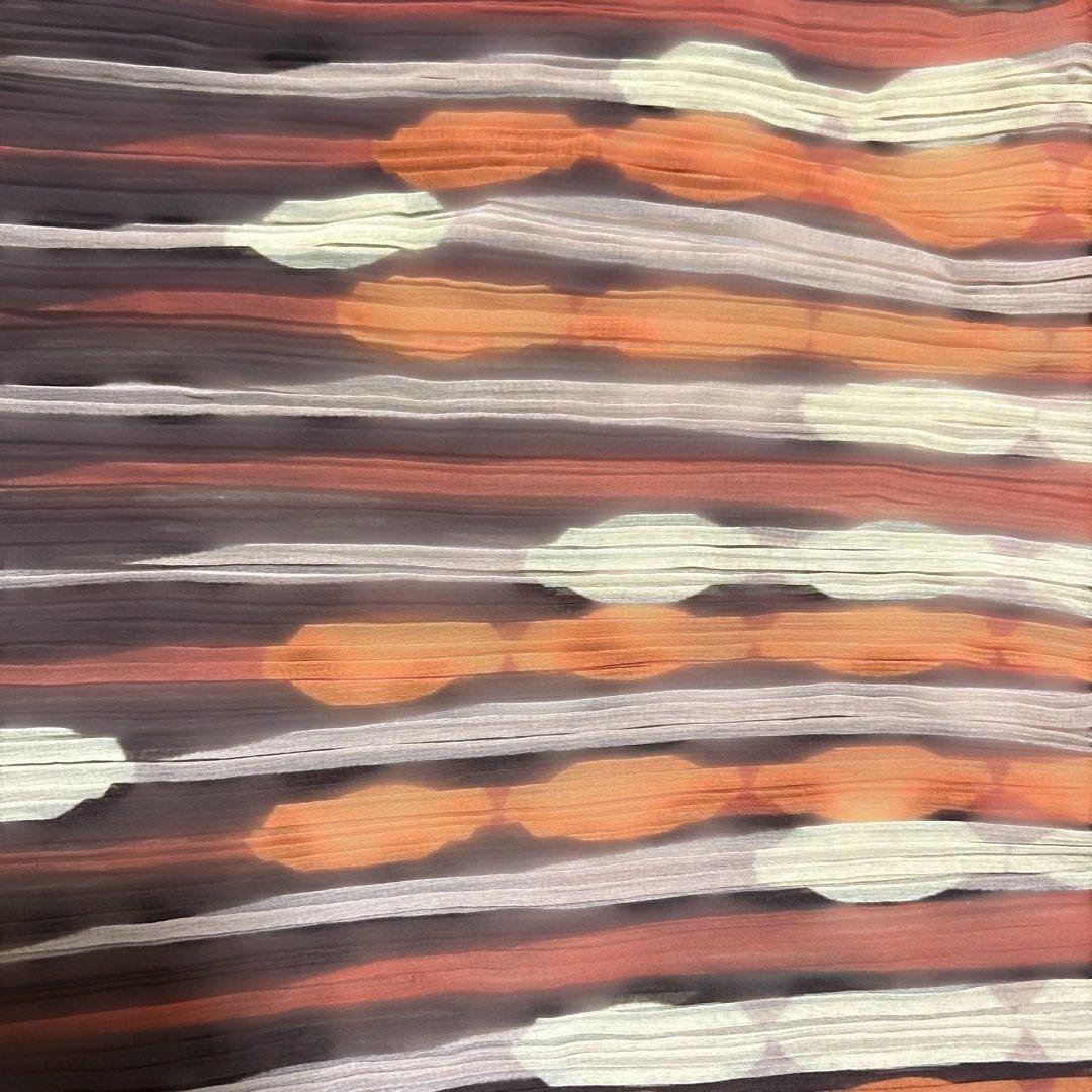 プリーツプリーズ　ストライプスカーフ