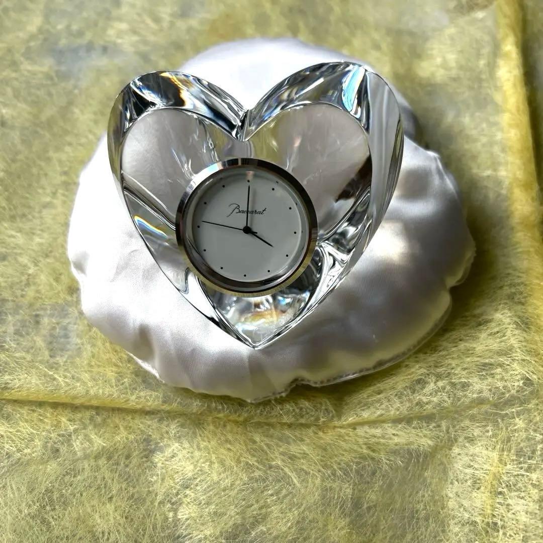 バカラのハート置き時計