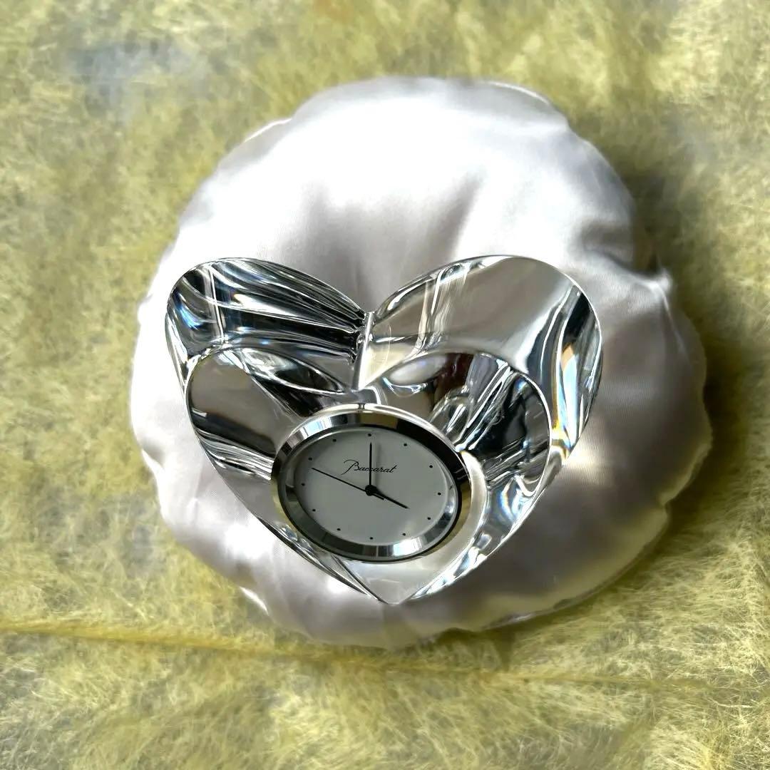 バカラのハート置き時計