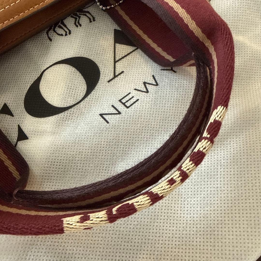 新品 COACH 2weyキャメルレザートートバッグ