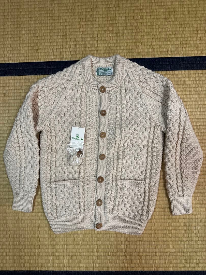 インバーアラン カーディガン4A ナチュラル サイズ40 良品