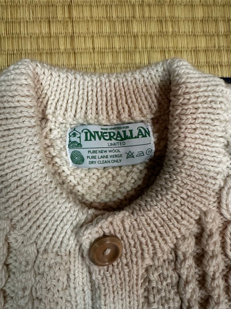 インバーアラン カーディガン4A ナチュラル サイズ40 良品