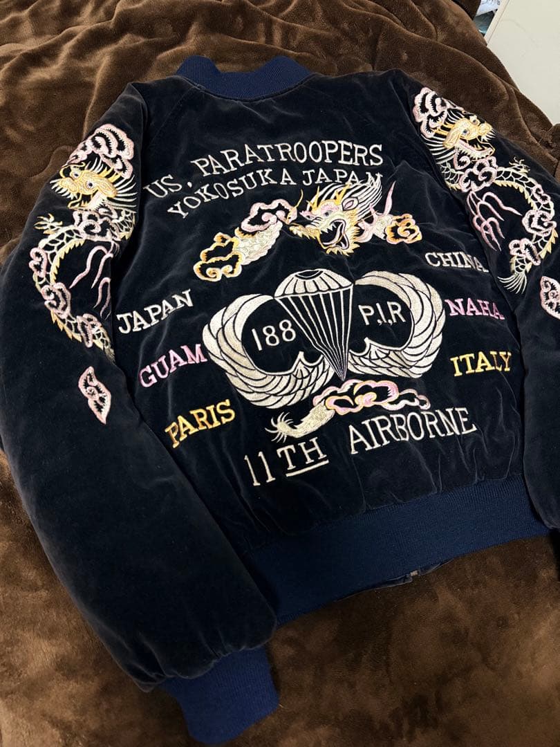 TATTOO JAKE USA 別珍 龍 日本限定 スカジャン vintage