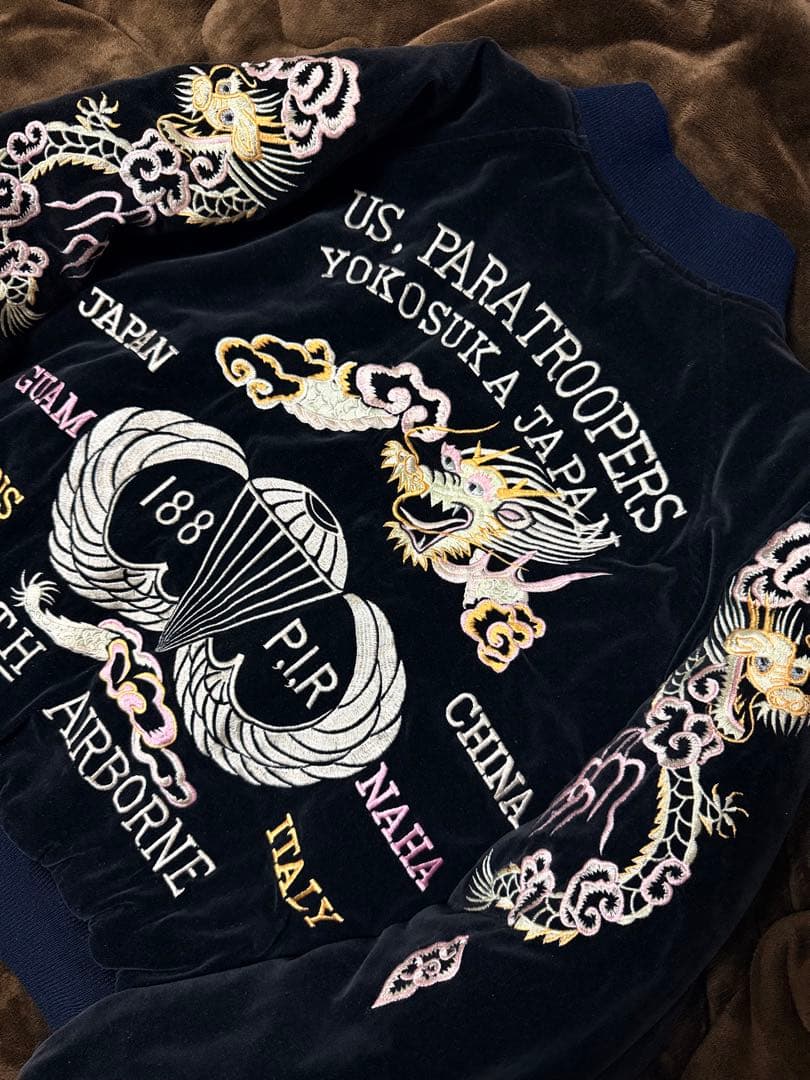 TATTOO JAKE USA 別珍 龍 日本限定 スカジャン vintage