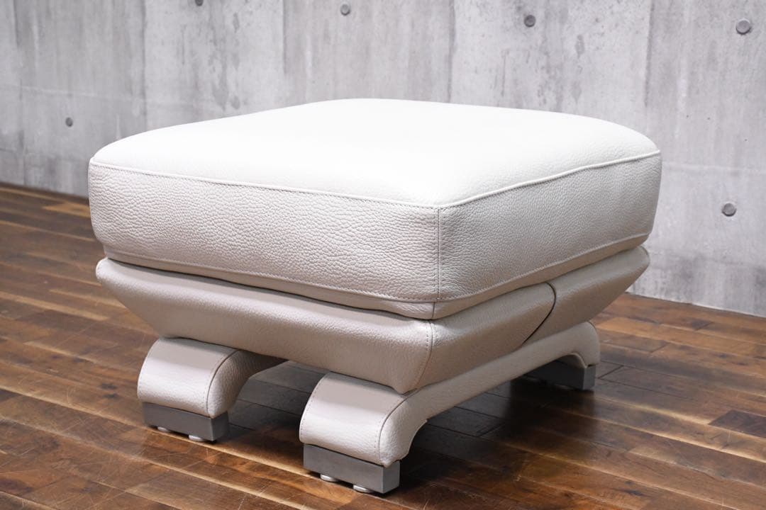 EAC71 展示品 IDC大塚家具 L/S LUXE-01 オットマン ホワイト