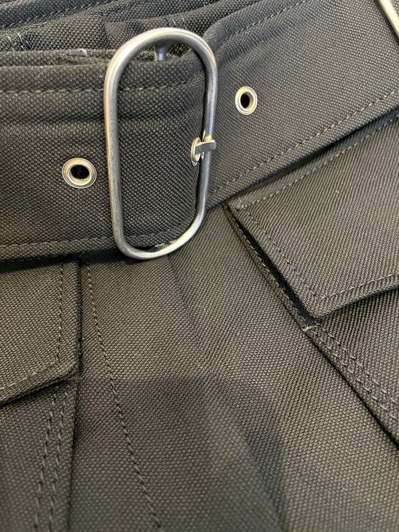 Acne Studios タックキュロットパンツ　ブラック　ベルト付き　32