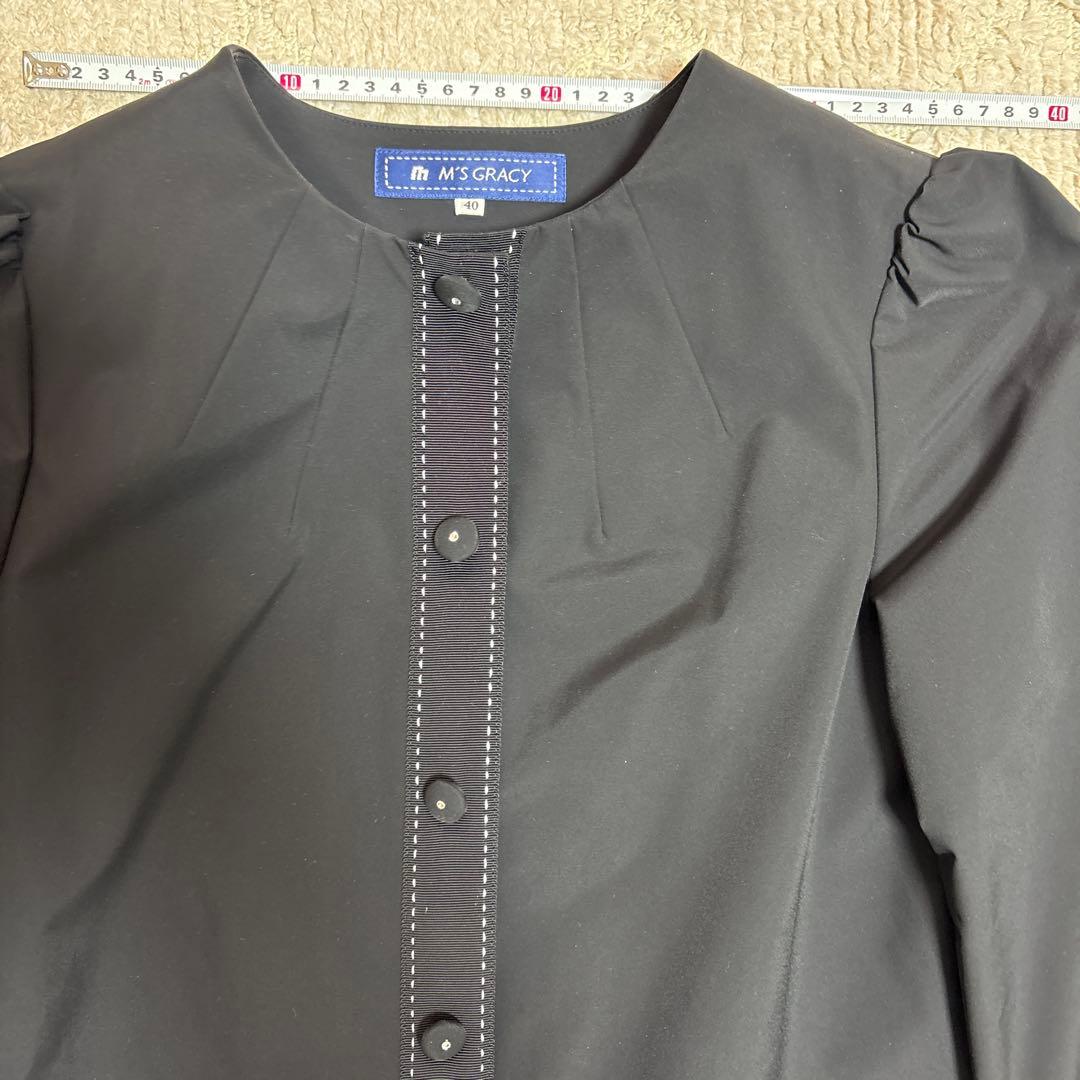 Keiko O 　M'S GRACY ブラック スプリングコート