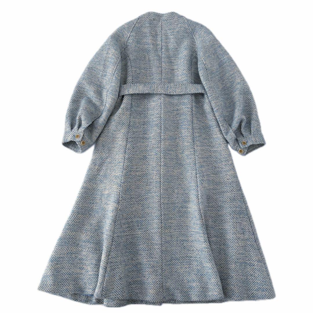 FURFUR / ウールミックスツイードノーカラーコート ロングコート