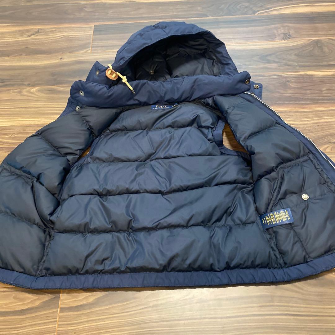 【新品】 ポロラルフローレン ダウンベスト　S ネイビー　フード付き